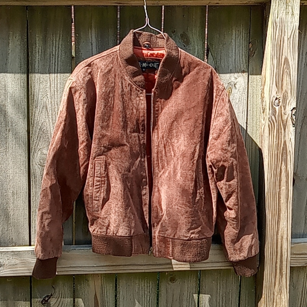 Suede bomber jacket